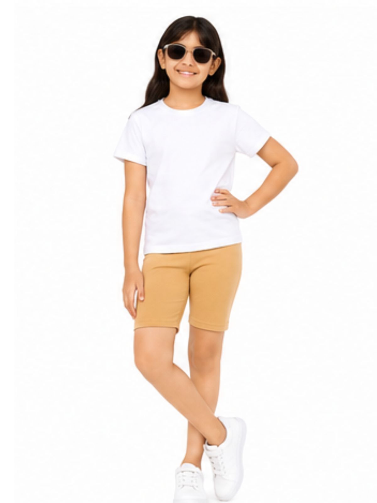 Kidello Girls Cotton Lycra Cycling Shorts