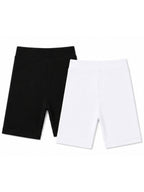 Kidello Girls Cotton Lycra Cycling Shorts Pack of 2