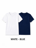 KIDELLO Boys Pure Cotton Round Neck T-Shirt | Soft Breathable Casual Wear for Kids | Regular Fit Half Sleeve Tee (Pack of 2)