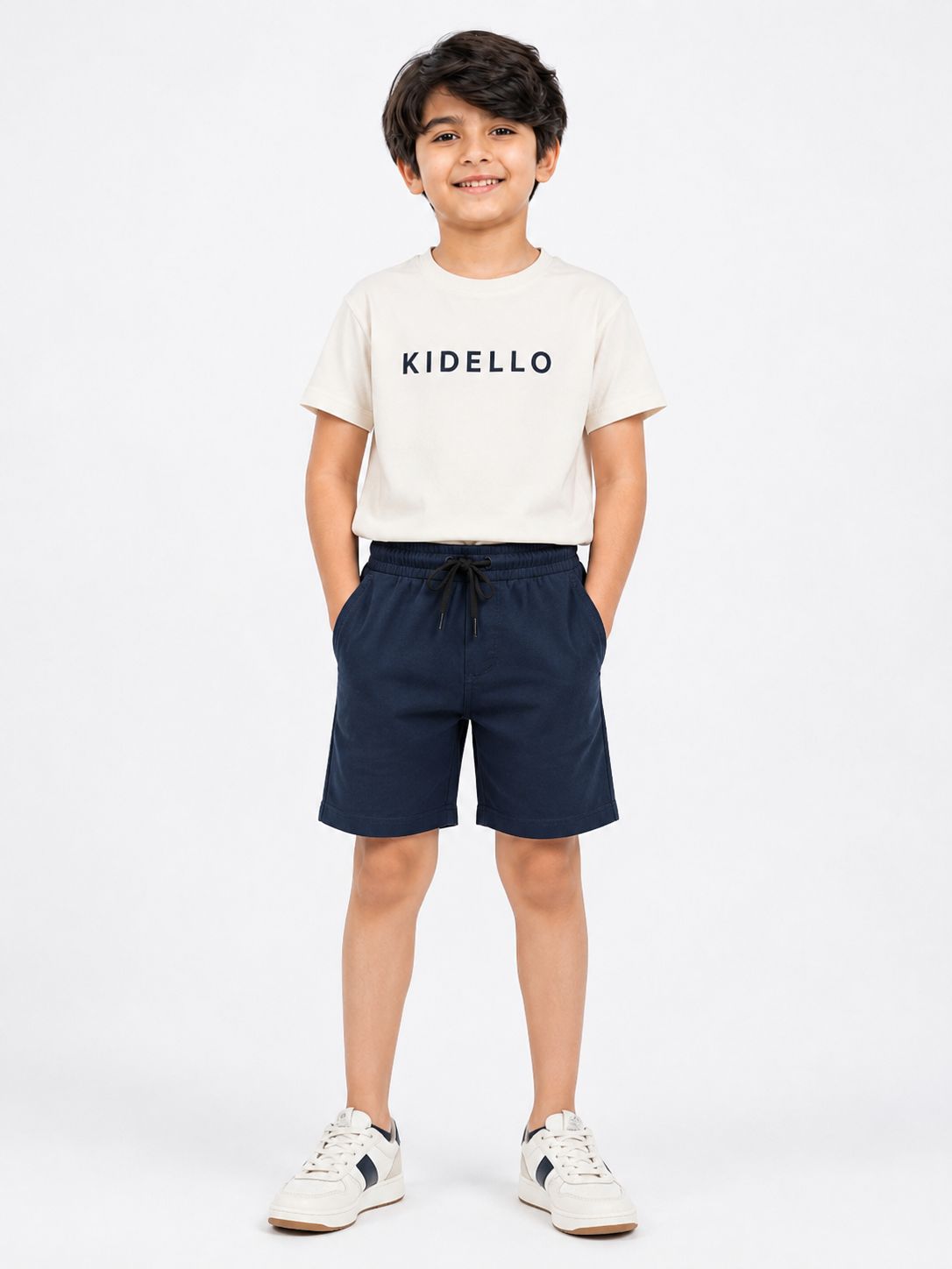 Kidello Boys Cotton High GSM Shorts | Regular Fit | Soft & Breathable | Elastic Waist with Drawstring | Everyday Casual Shorts