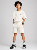 Kidello Boys Cotton High GSM Shorts | Regular Fit | Soft & Breathable | Elastic Waist with Drawstring | Everyday Casual Shorts