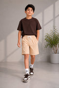 Kidello Boys Cotton High GSM Shorts | Regular Fit | Soft & Breathable | Elastic Waist with Drawstring | Everyday Casual Shorts