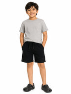 Kidello Boys Cotton Shorts Pack of 2 | Soft & Breathable | Regular Fit | Elastic Waist with Drawstring | Everyday Casual Shorts
