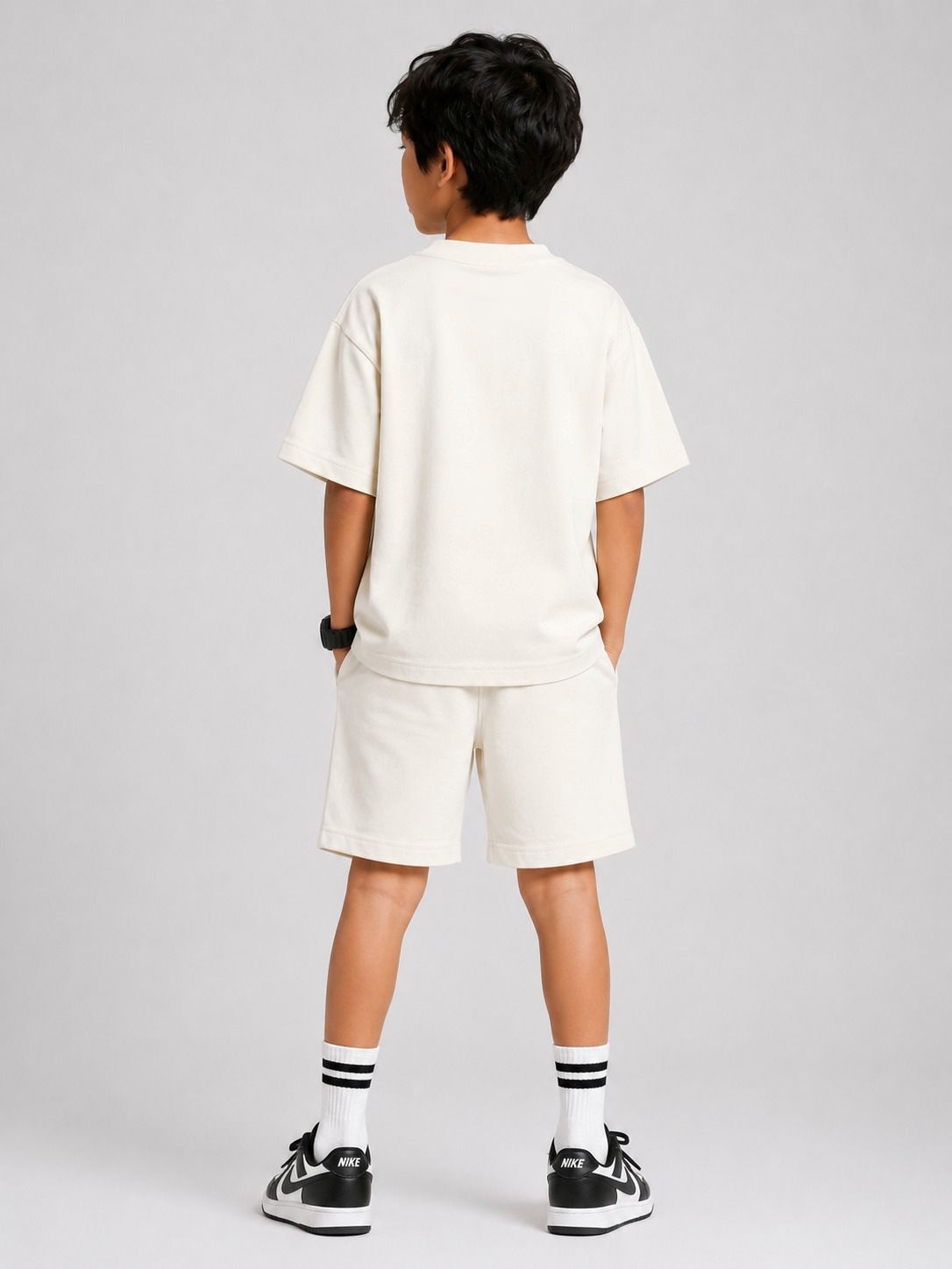 Kidello Boys Cotton High GSM Shorts | Regular Fit | Soft & Breathable | Elastic Waist with Drawstring | Everyday Casual Shorts