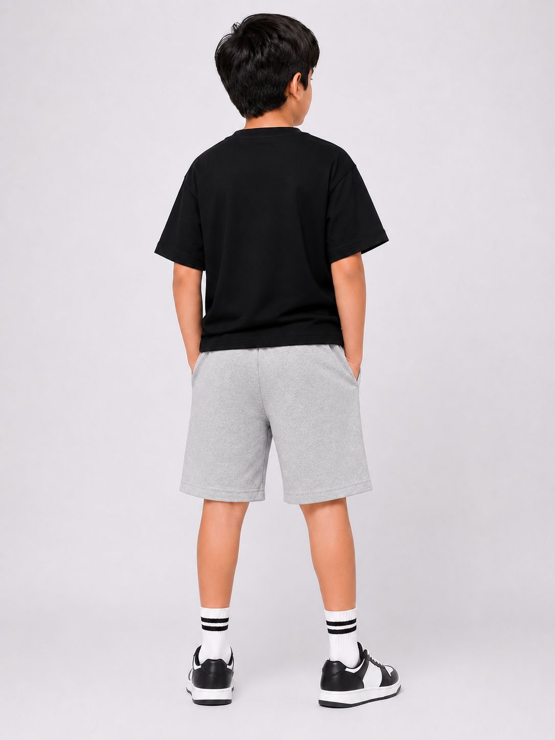 Kidello Boys Cotton High GSM Shorts | Regular Fit | Soft & Breathable | Elastic Waist with Drawstring | Everyday Casual Shorts