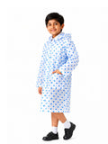 Kidello Kids Transparent Raincoat with Polka Dots | Waterproof Hooded Raincoat | School Rain Wear