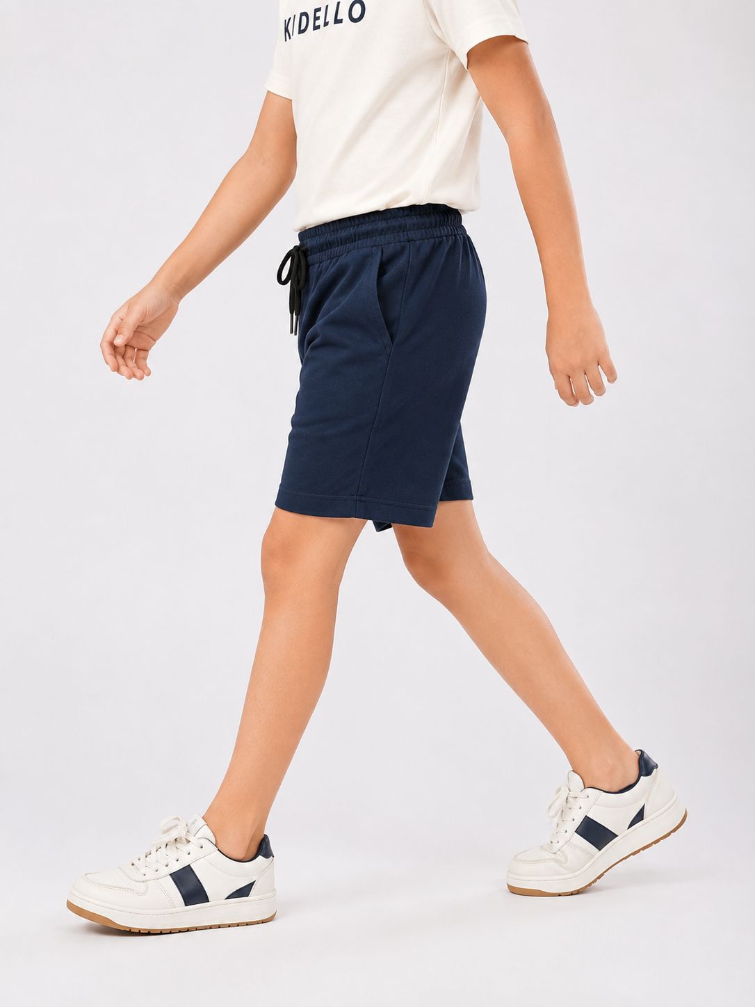 Kidello Boys Cotton High GSM Shorts | Regular Fit | Soft & Breathable | Elastic Waist with Drawstring | Everyday Casual Shorts
