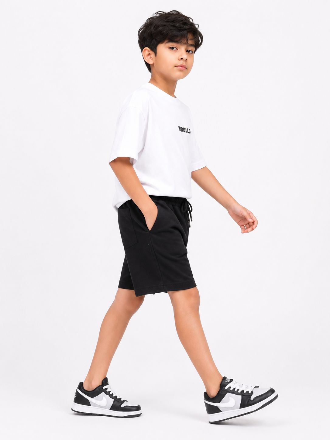 Kidello Boys Cotton High GSM Shorts | Regular Fit | Soft & Breathable | Elastic Waist with Drawstring | Everyday Casual Shorts