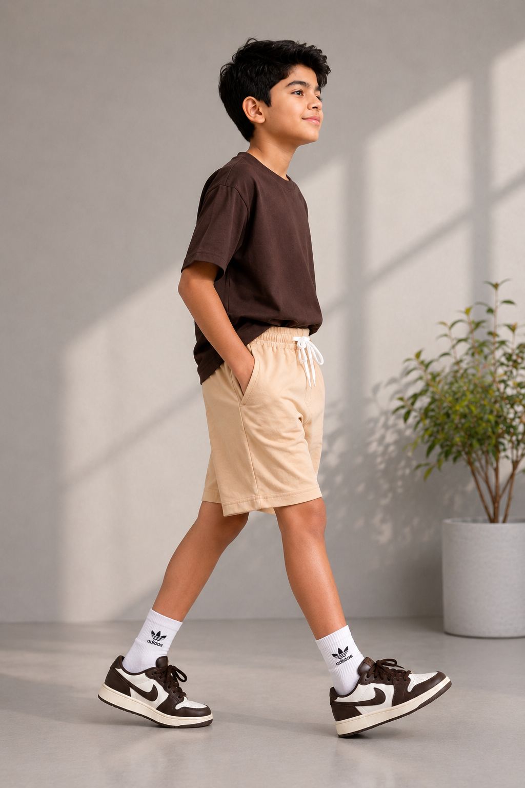 Kidello Boys Cotton High GSM Shorts | Regular Fit | Soft & Breathable | Elastic Waist with Drawstring | Everyday Casual Shorts
