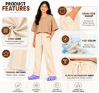 Kidello Girls Cotton Pyjama Track Pant | Soft & Breathable | Regular Fit | Everyday Lounge Wear | Elastic Waist with Drawstring