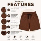 Kidello Boys Cotton High GSM Shorts | Regular Fit | Soft & Breathable | Elastic Waist with Drawstring | Everyday Casual Shorts