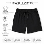 Kidello Boys Cotton Shorts Pack of 2 | Soft & Breathable | Regular Fit | Elastic Waist with Drawstring | Everyday Casual Shorts
