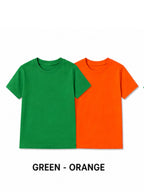 KIDELLO Boys Pure Cotton Round Neck T-Shirt | Soft Breathable Casual Wear for Kids | Regular Fit Half Sleeve Tee (Pack of 2)