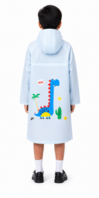 KIDELLO Kids Printed Raincoat – Dino Theme | Waterproof Hooded Raincoat for Boys & Girls