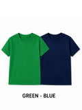 KIDELLO Boys Pure Cotton Round Neck T-Shirt | Soft Breathable Casual Wear for Kids | Regular Fit Half Sleeve Tee (Pack of 2)