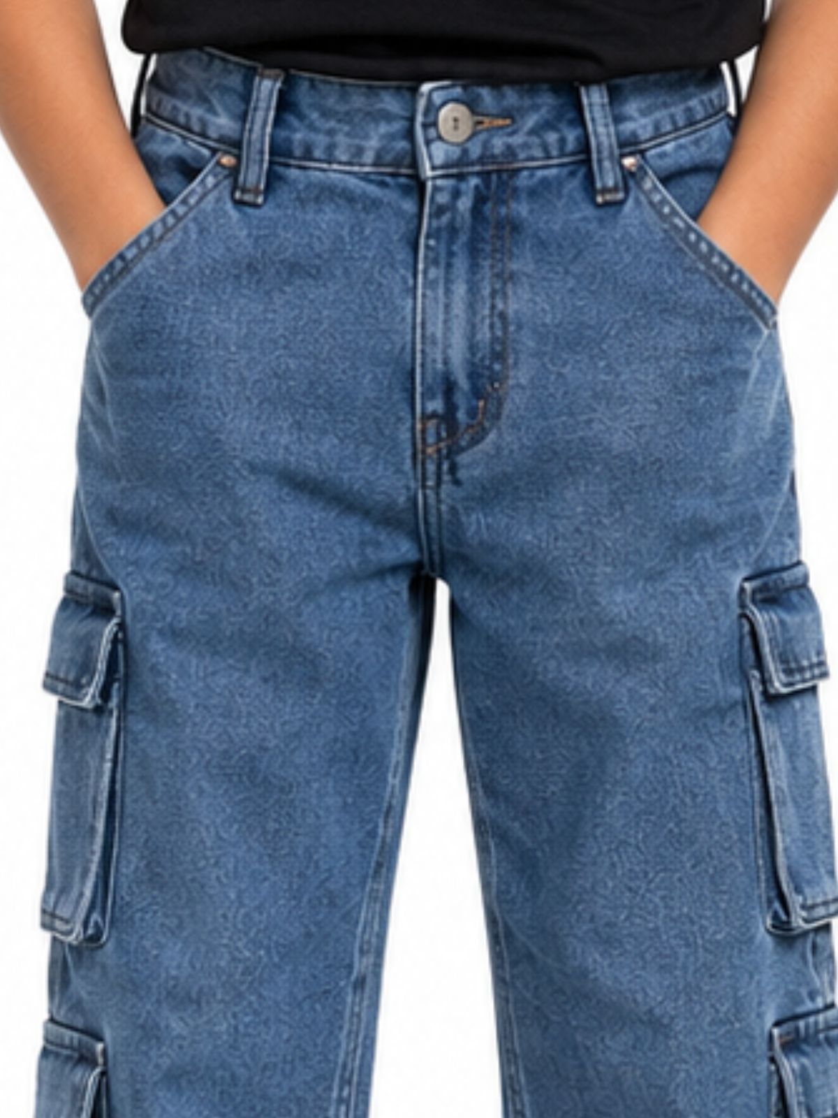 Kidello Kids Baggy Jeans | Relaxed Fit Cargo Denim Jeans
