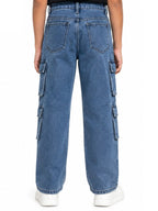 Kidello Kids Baggy Jeans | Relaxed Fit Cargo Denim Jeans