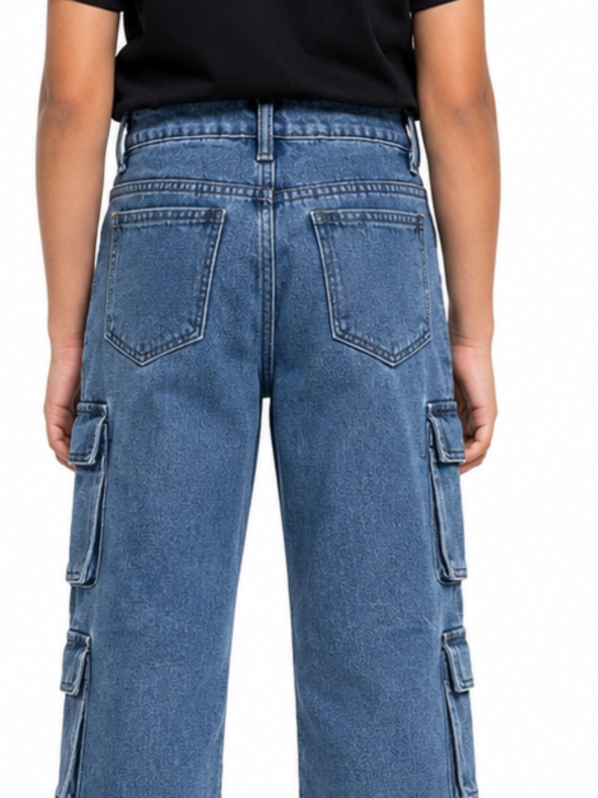 Kidello Kids Baggy Jeans | Relaxed Fit Cargo Denim Jeans