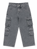 Kidello Kids Baggy Jeans | Relaxed Fit Cargo Denim Jeans