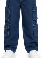Kidello Kids Baggy Jeans | Relaxed Fit Cargo Denim Jeans