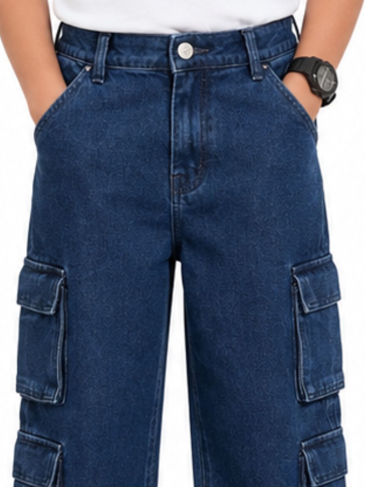 Kidello Kids Baggy Jeans | Relaxed Fit Cargo Denim Jeans