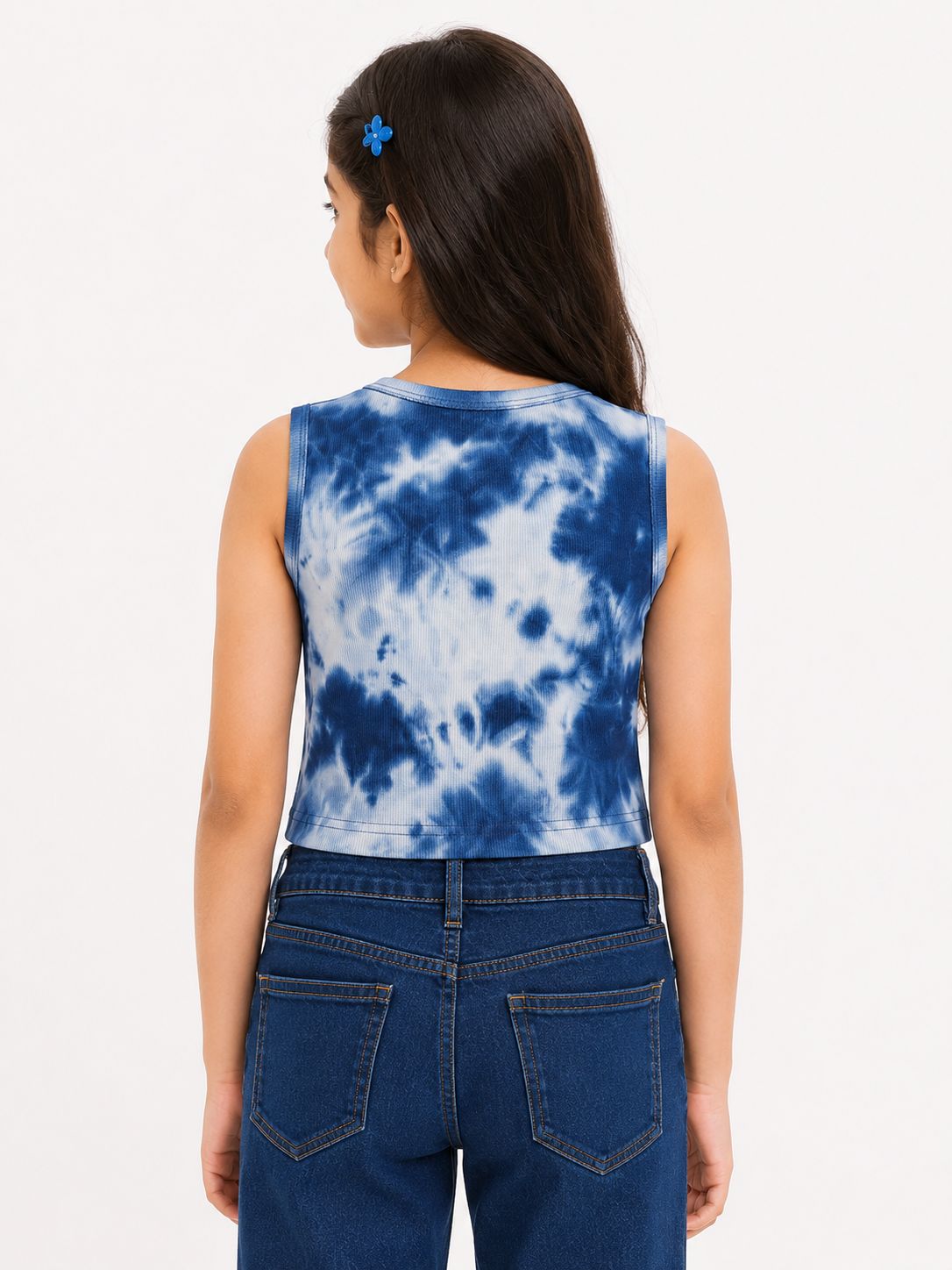 Kidello Girls Cotton Ribbed Crop Top | Sleeveless Casual Top