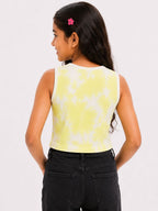 Kidello Girls Cotton Ribbed Crop Top | Sleeveless Casual Top