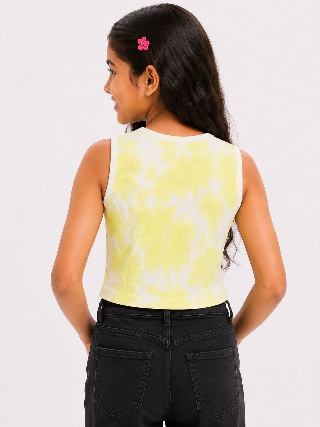 Kidello Girls Cotton Ribbed Crop Top | Sleeveless Casual Top