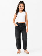 Kidello Girls Cotton Ribbed Crop Top | Sleeveless Casual Top