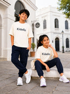Kidello Kids Unisex Cargo Joggers | Relaxed Fit Cotton Jogger Pants
