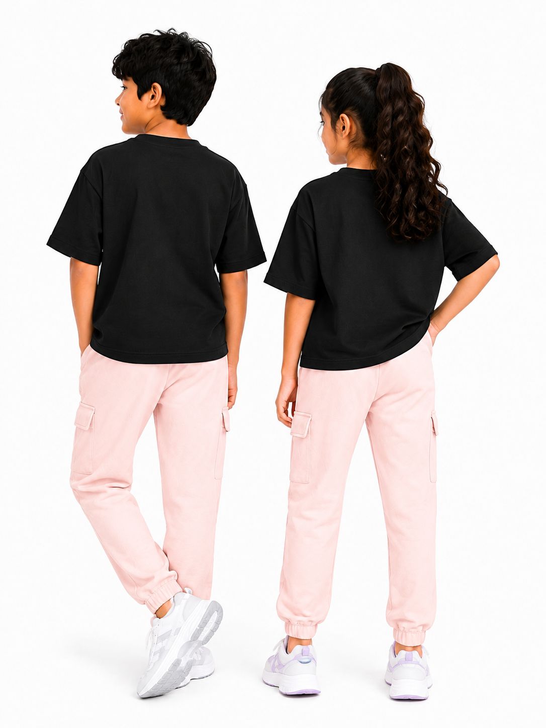 Kidello Kids Unisex Cargo Joggers | Relaxed Fit Cotton Jogger Pants
