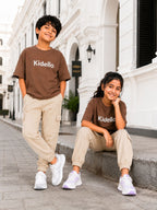 Kidello Kids Unisex Cargo Joggers | Relaxed Fit Cotton Jogger Pants