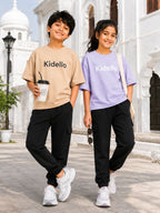 Kidello Kids Unisex Cargo Joggers | Relaxed Fit Cotton Jogger Pants