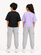 Kidello Kids Unisex Cargo Joggers | Relaxed Fit Cotton Jogger Pants