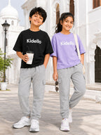 Kidello Kids Unisex Cargo Joggers | Relaxed Fit Cotton Jogger Pants