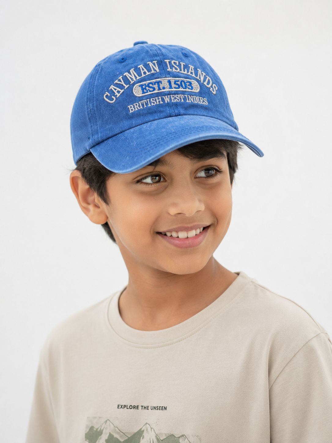Kidello Kids Vintage Baseball Cap | Adjustable Cotton Sun Cap | Stylish Embroidered Casual Cap for Boys & Girls (11–14 Years)
