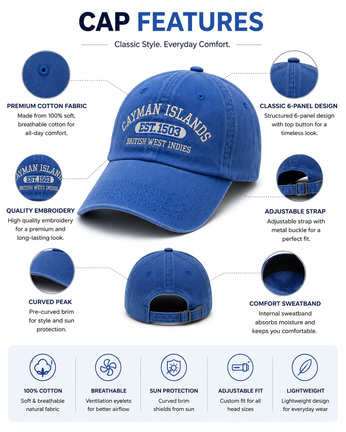 Kidello Kids Vintage Baseball Cap | Adjustable Cotton Sun Cap | Stylish Embroidered Casual Cap for Boys & Girls (11–14 Years)