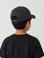 Kidello Kids Vintage Baseball Cap | Adjustable Cotton Sun Cap | Stylish Embroidered Casual Cap for Boys & Girls (11–14 Years)