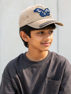 Kidello Kids Vintage Baseball Cap | Adjustable Cotton Sun Cap | Stylish Embroidered Casual Cap for Boys & Girls (11–14 Years)