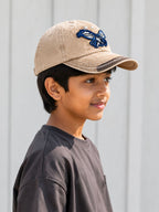 Kidello Kids Vintage Baseball Cap | Adjustable Cotton Sun Cap | Stylish Embroidered Casual Cap for Boys & Girls (11–14 Years)