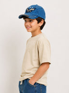 Kidello Kids Vintage Baseball Cap | Adjustable Cotton Sun Cap | Stylish Embroidered Casual Cap for Boys & Girls (11–14 Years)