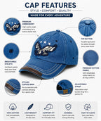 Kidello Kids Vintage Baseball Cap | Adjustable Cotton Sun Cap | Stylish Embroidered Casual Cap for Boys & Girls (11–14 Years)