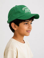Kidello Kids Vintage Baseball Cap | Adjustable Cotton Sun Cap | Stylish Embroidered Casual Cap for Boys & Girls (11–14 Years)