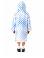 Kidello Kids Transparent Raincoat with Polka Dots | Waterproof Hooded Raincoat | School Rain Wear
