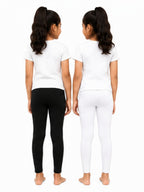 Kidello Girls Cotton Lycra Ankle Leggings Pack of 2