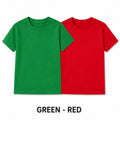 KIDELLO Boys Pure Cotton Round Neck T-Shirt | Soft Breathable Casual Wear for Kids | Regular Fit Half Sleeve Tee (Pack of 2)