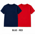 KIDELLO Boys Pure Cotton Round Neck T-Shirt | Soft Breathable Casual Wear for Kids | Regular Fit Half Sleeve Tee (Pack of 2)