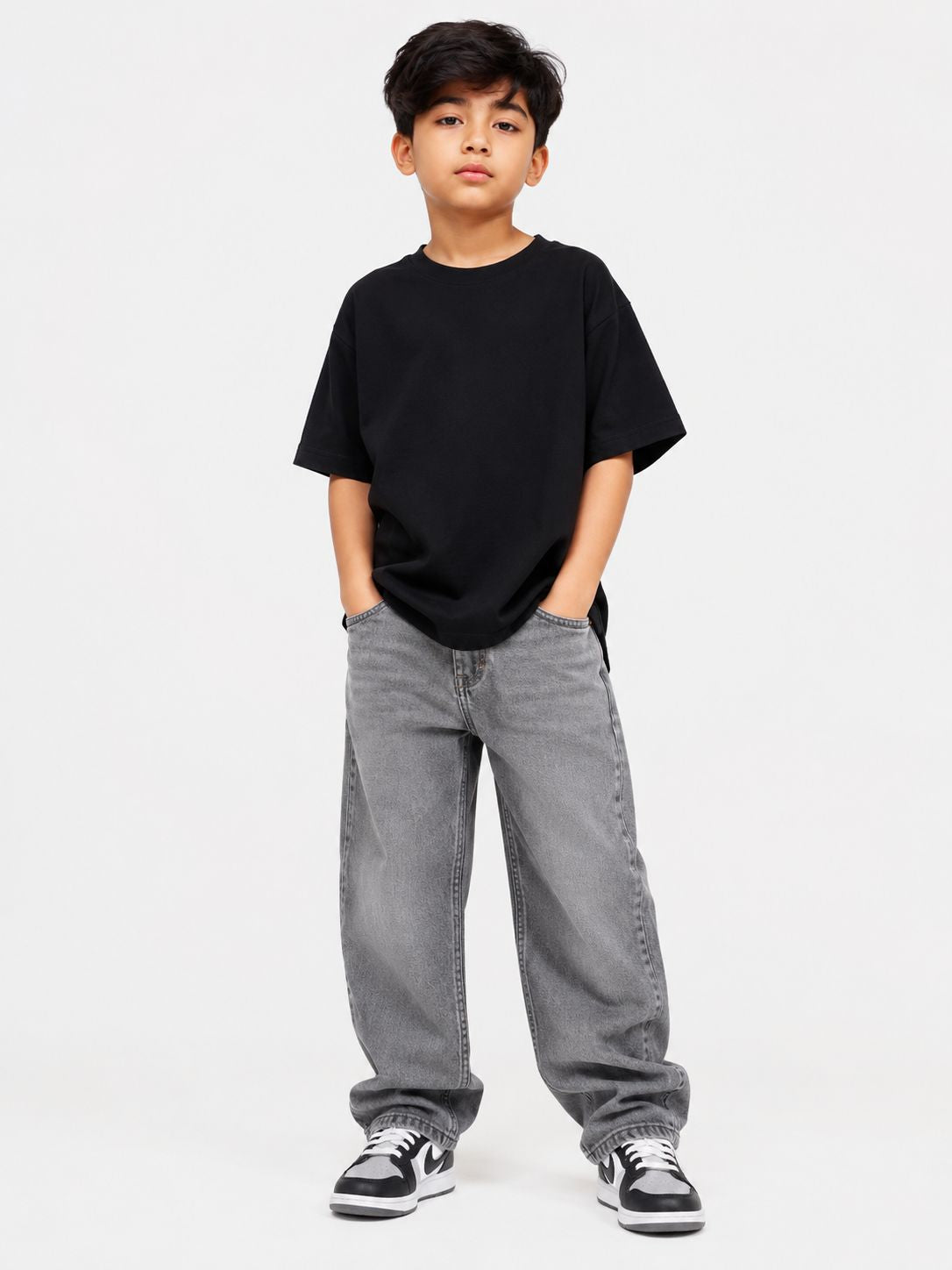 Kidello Boys Oversized Relaxed Fit Boxy T-Shirt | Premium High GSM Cotton | Soft & Breathable | Casual Everyday T-Shirt
