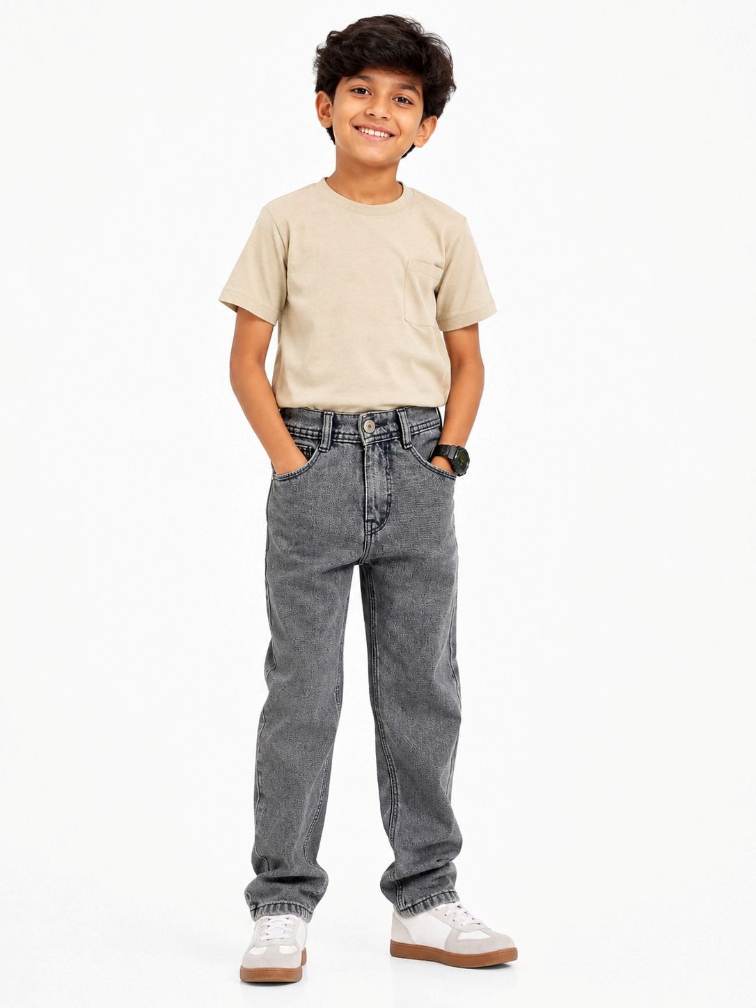Kidello Boys Straight Fit Denim Jeans | Mid Rise