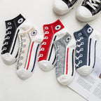 KIDELLO Kids Sneaker Design Ankle Socks – Pack of 5